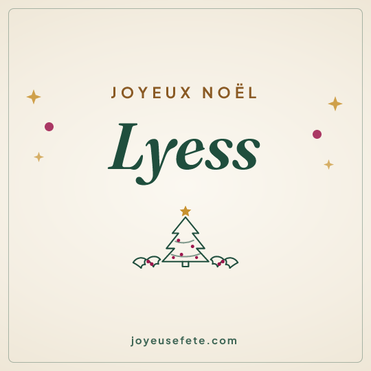 Image carrée « Joyeux Noël Lyess » pour WhatsApp