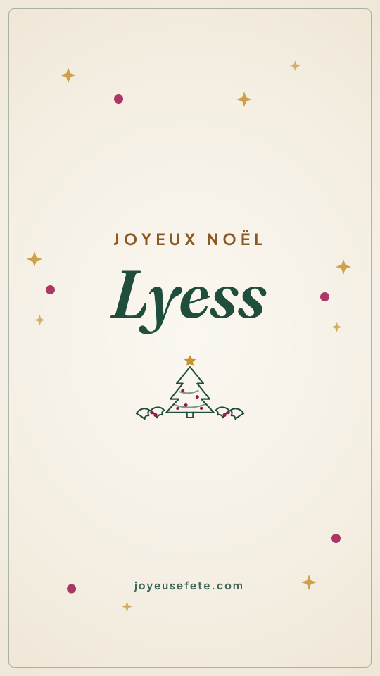 Image « Joyeux Noël Lyess » au format story