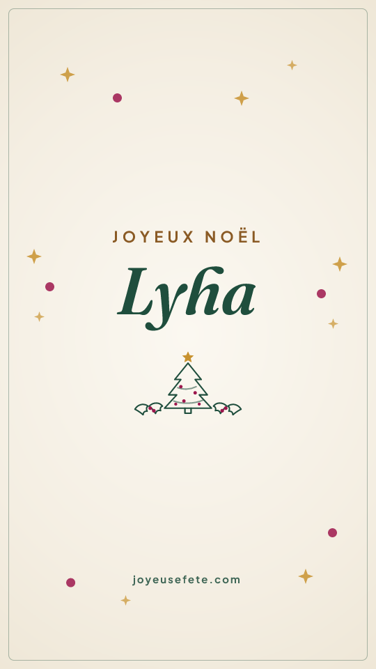 Image « Joyeux Noël Lyha » au format story