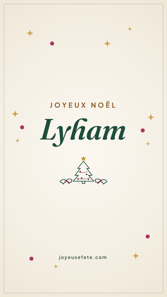 Image « Joyeux Noël Lyham » au format story