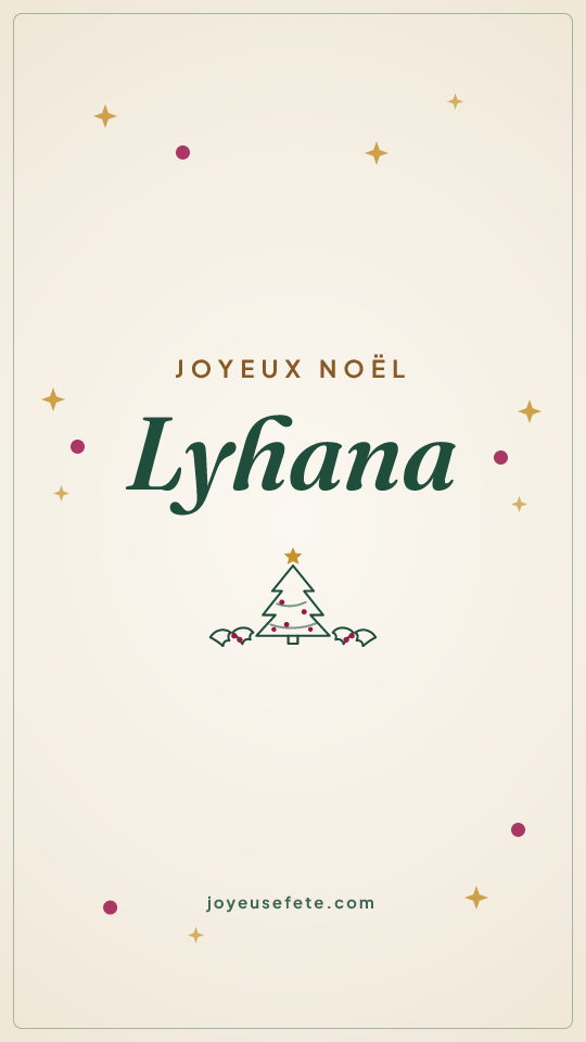 Image « Joyeux Noël Lyhana » au format story