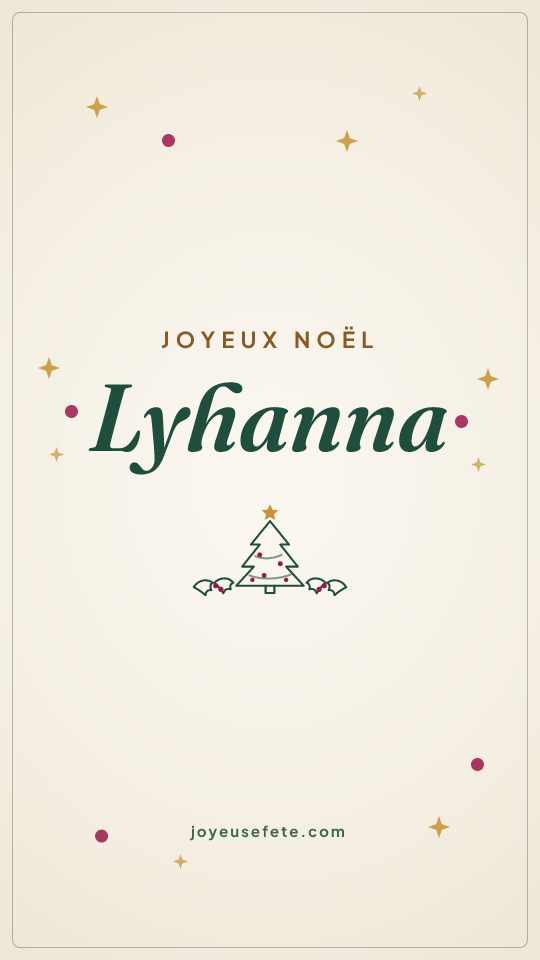 Image « Joyeux Noël Lyhanna » au format story