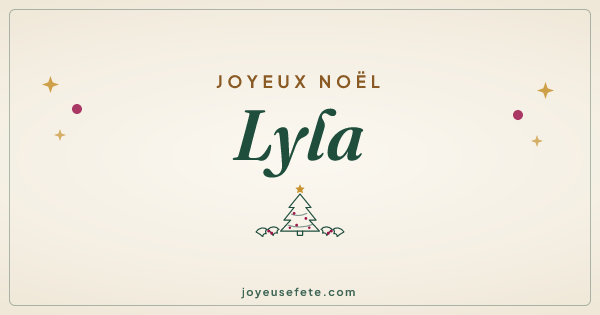 Image « Joyeux Noël Lyla » au format large