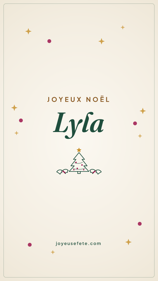 Image « Joyeux Noël Lyla » au format story