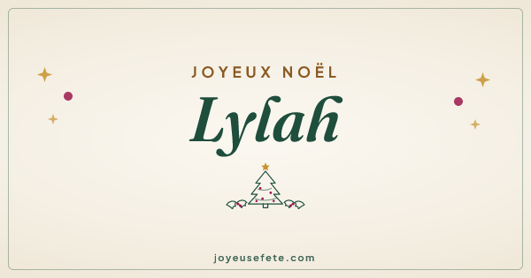 Image « Joyeux Noël Lylah » au format large