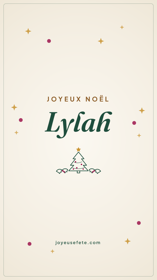 Image « Joyeux Noël Lylah » au format story