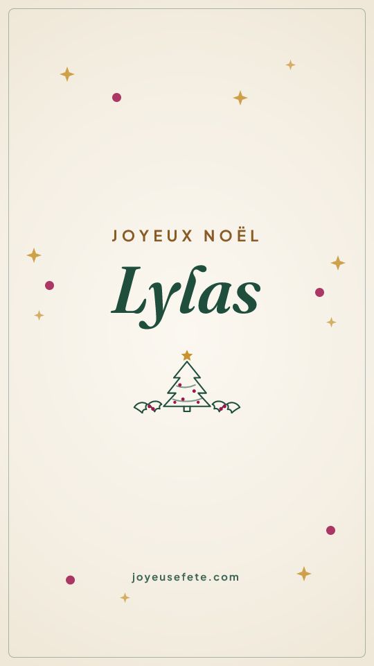 Image « Joyeux Noël Lylas » au format story