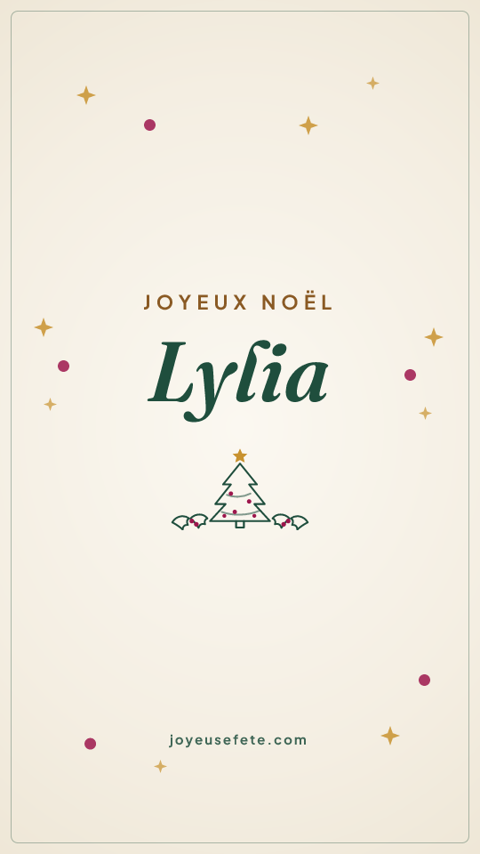 Image « Joyeux Noël Lylia » au format story