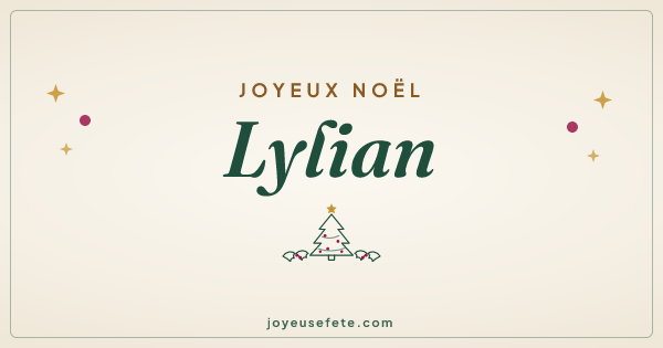 Image « Joyeux Noël Lylian » au format large