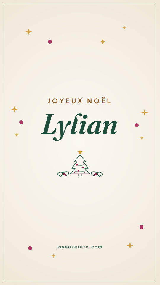 Image « Joyeux Noël Lylian » au format story
