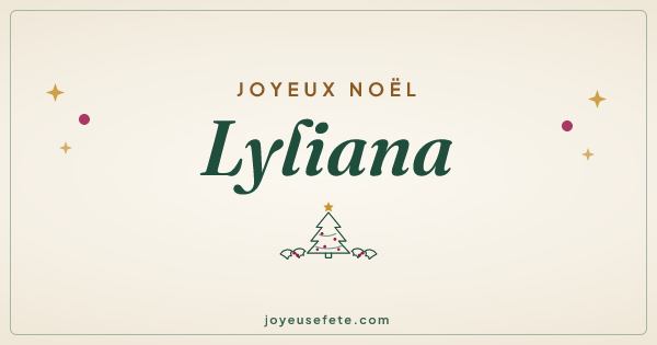 Image « Joyeux Noël Lyliana » au format large