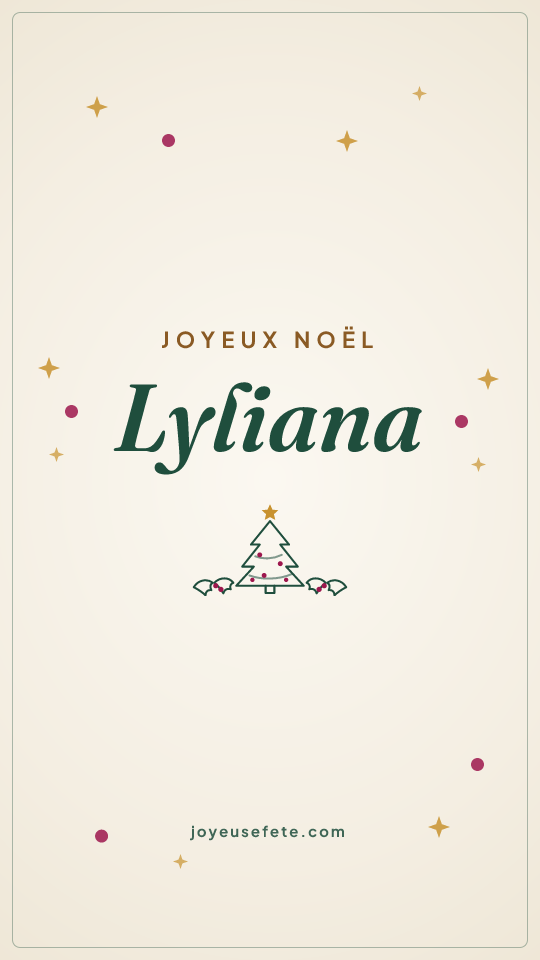 Image « Joyeux Noël Lyliana » au format story