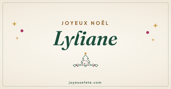 Image « Joyeux Noël Lyliane » au format large