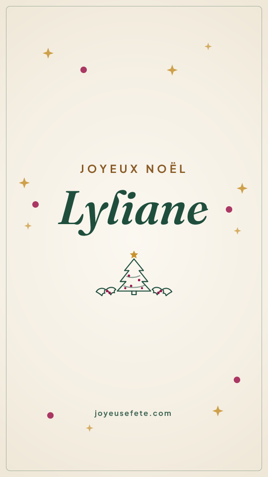 Image « Joyeux Noël Lyliane » au format story