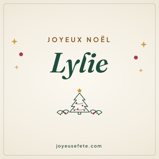 Image carrée « Joyeux Noël Lylie » pour WhatsApp