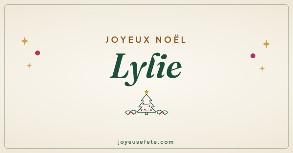 Image « Joyeux Noël Lylie » au format large
