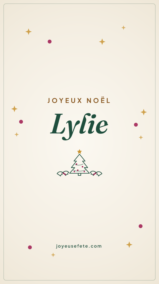 Image « Joyeux Noël Lylie » au format story
