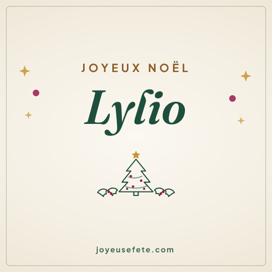 Image carrée « Joyeux Noël Lylio » pour WhatsApp