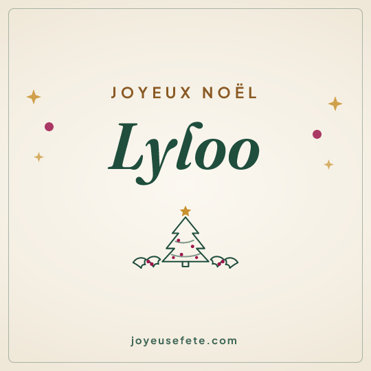 Image carrée « Joyeux Noël Lyloo » pour WhatsApp