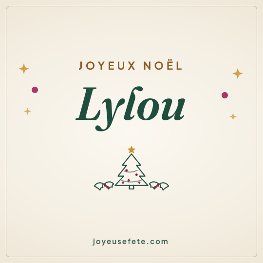 Image carrée « Joyeux Noël Lylou » pour WhatsApp