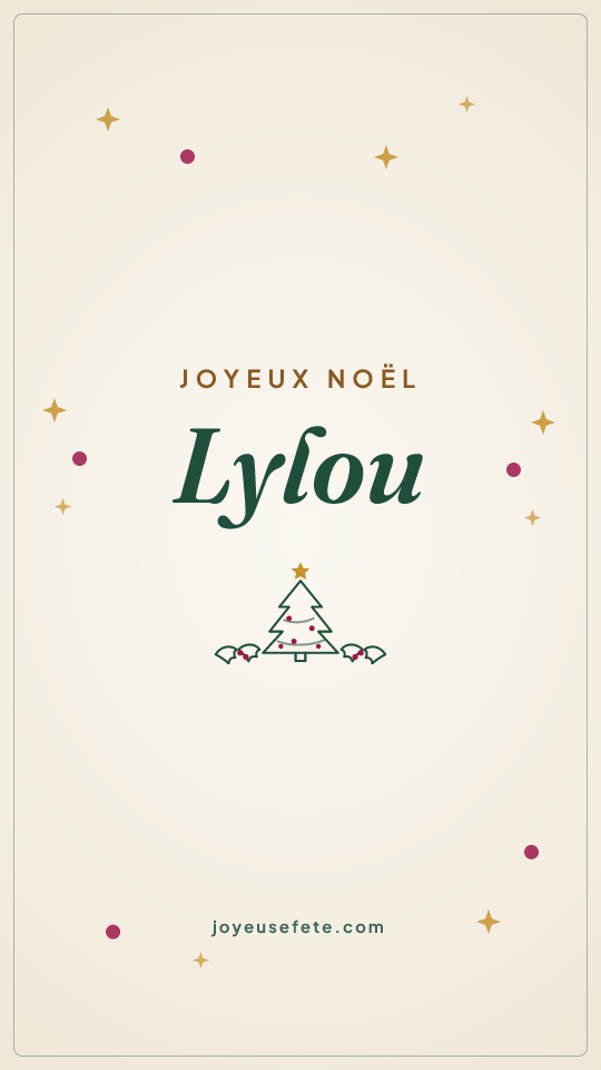 Image « Joyeux Noël Lylou » au format story