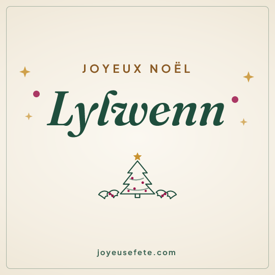 Image carrée « Joyeux Noël Lylwenn » pour WhatsApp