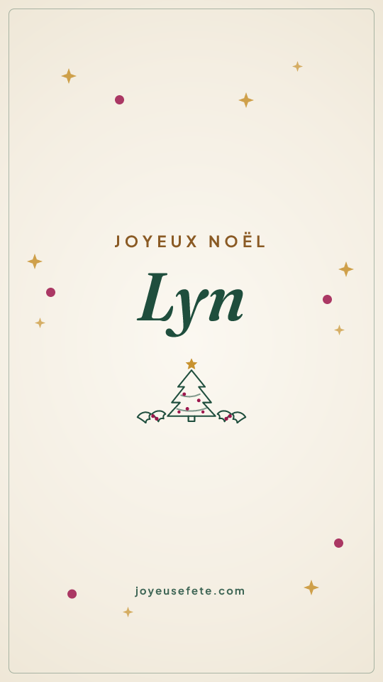 Image « Joyeux Noël Lyn » au format story