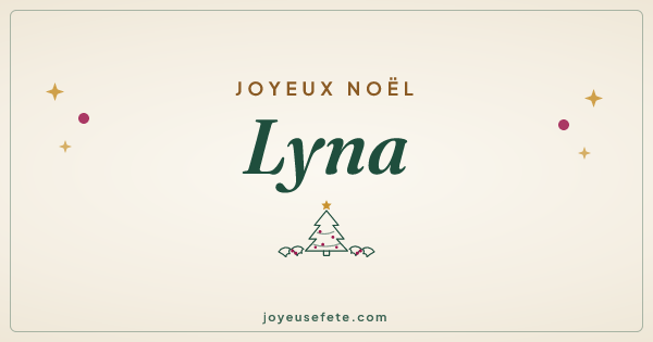 Image « Joyeux Noël Lyna » au format large