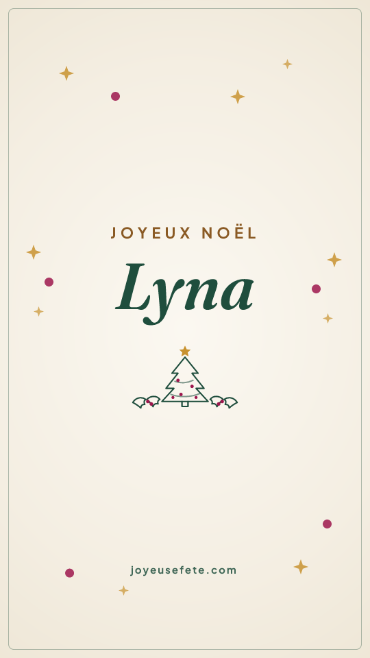 Image « Joyeux Noël Lyna » au format story