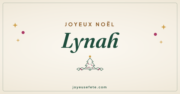 Image « Joyeux Noël Lynah » au format large