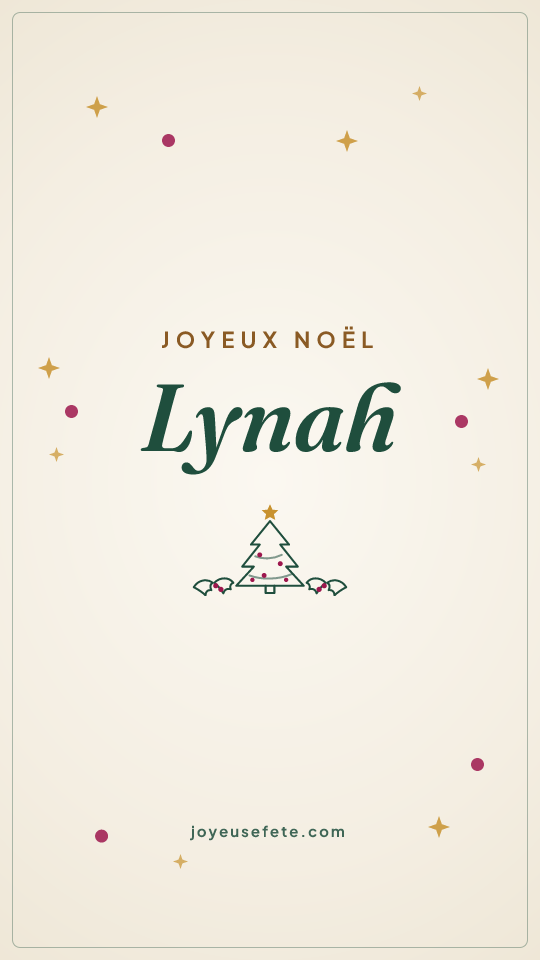 Image « Joyeux Noël Lynah » au format story