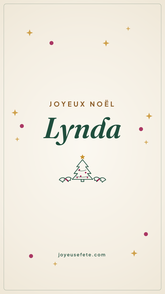 Image « Joyeux Noël Lynda » au format story