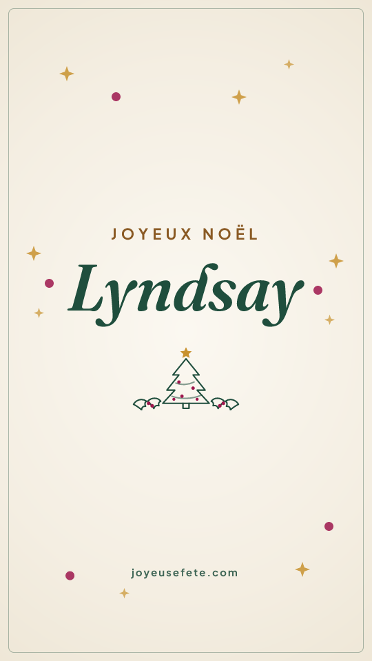 Image « Joyeux Noël Lyndsay » au format story