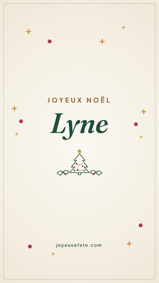 Image « Joyeux Noël Lyne » au format story