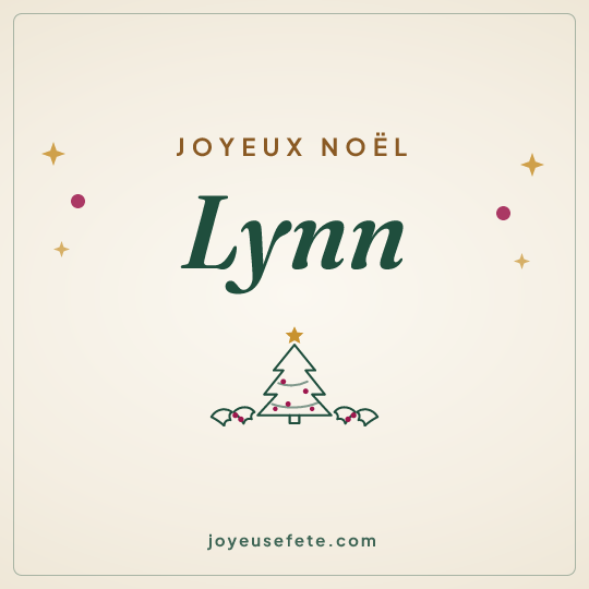 Image carrée « Joyeux Noël Lynn » pour WhatsApp