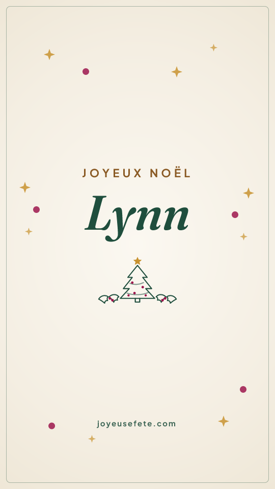 Image « Joyeux Noël Lynn » au format story