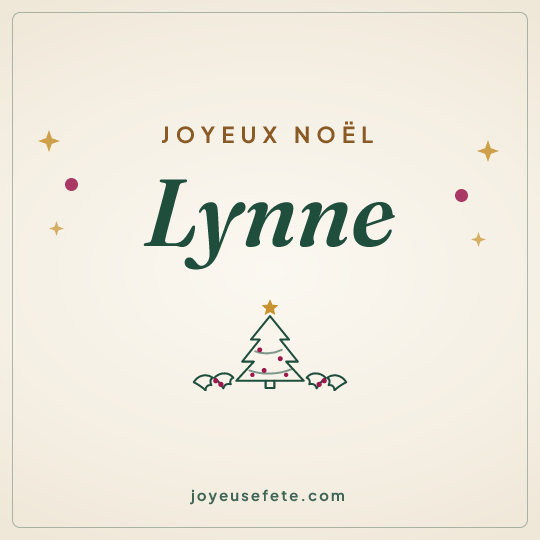 Image carrée « Joyeux Noël Lynne » pour WhatsApp