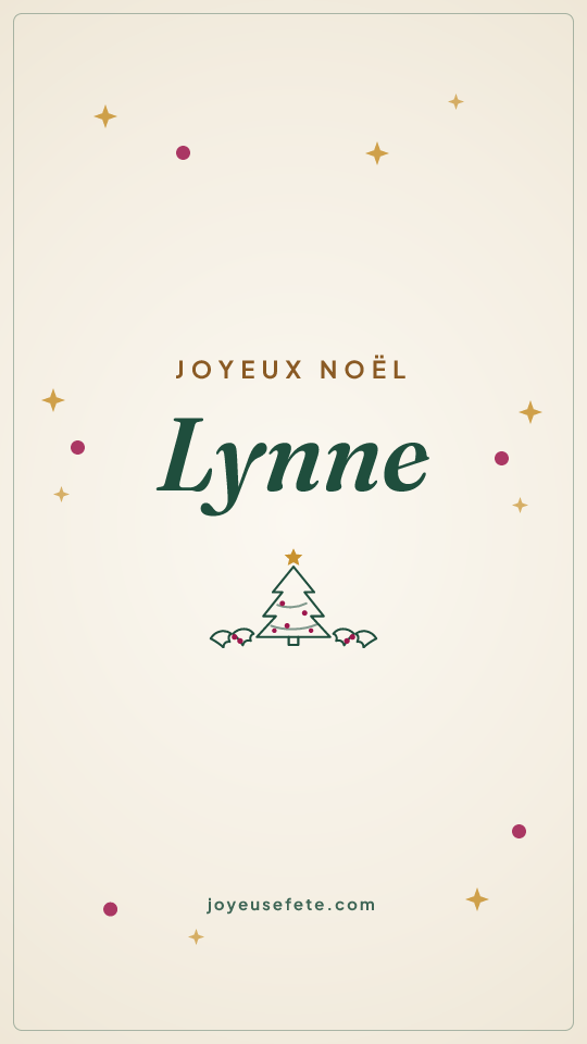 Image « Joyeux Noël Lynne » au format story