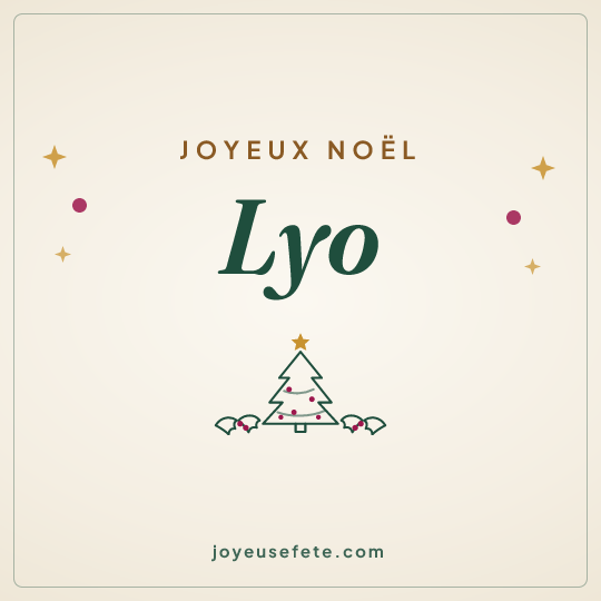 Image carrée « Joyeux Noël Lyo » pour WhatsApp