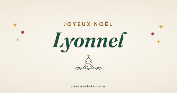 Image « Joyeux Noël Lyonnel » au format large