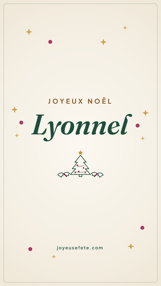 Image « Joyeux Noël Lyonnel » au format story