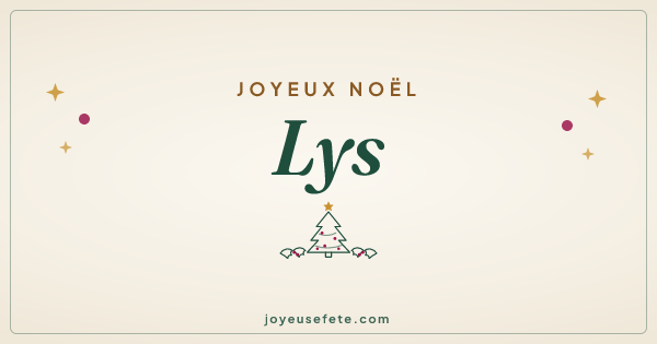 Image « Joyeux Noël Lys » au format large