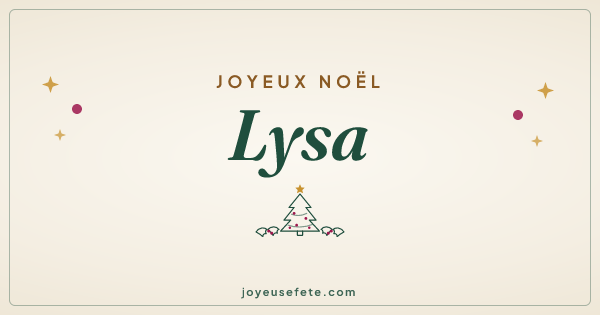 Image « Joyeux Noël Lysa » au format large