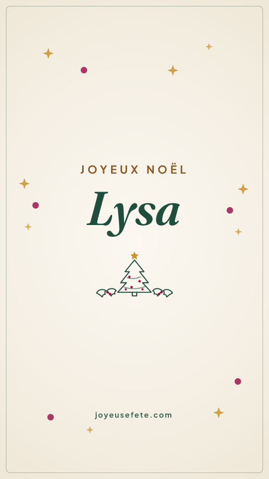 Image « Joyeux Noël Lysa » au format story