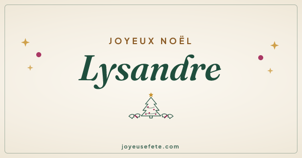 Image « Joyeux Noël Lysandre » au format large