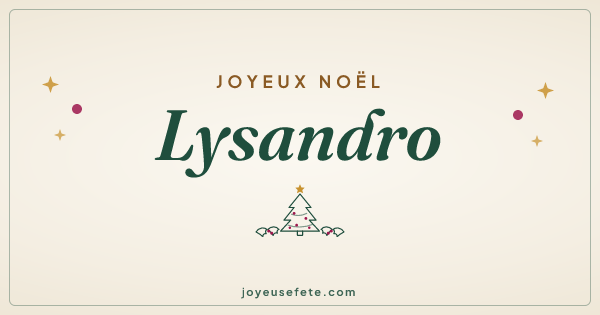 Image « Joyeux Noël Lysandro » au format large