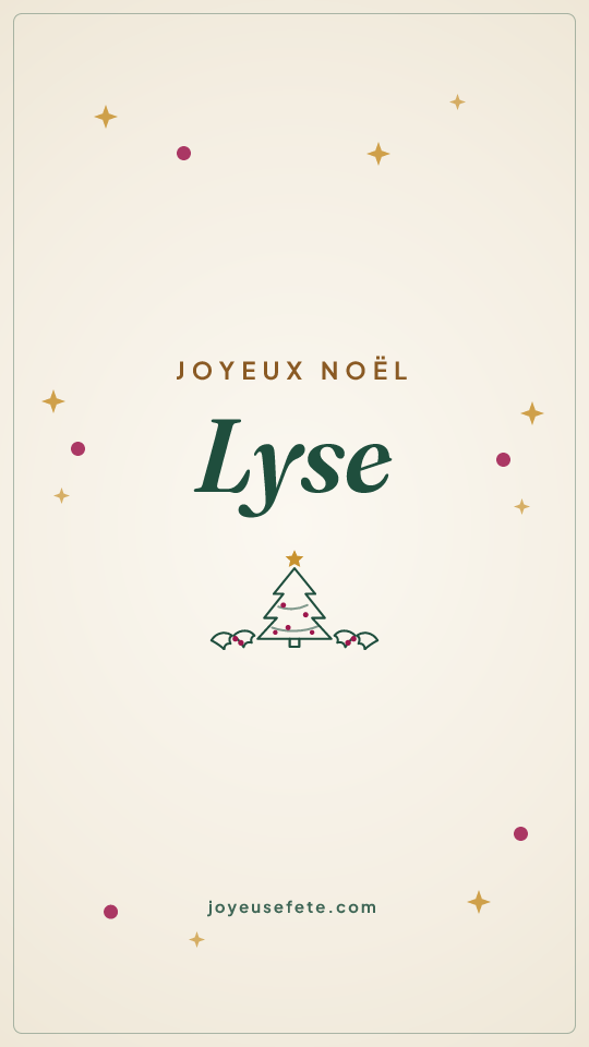 Image « Joyeux Noël Lyse » au format story