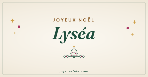 Image « Joyeux Noël Lyséa » au format large