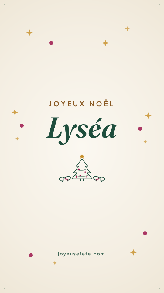 Image « Joyeux Noël Lyséa » au format story