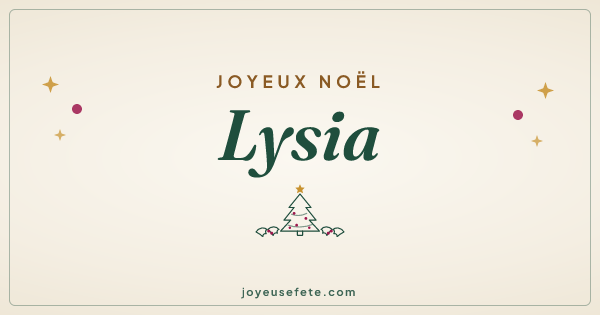 Image « Joyeux Noël Lysia » au format large